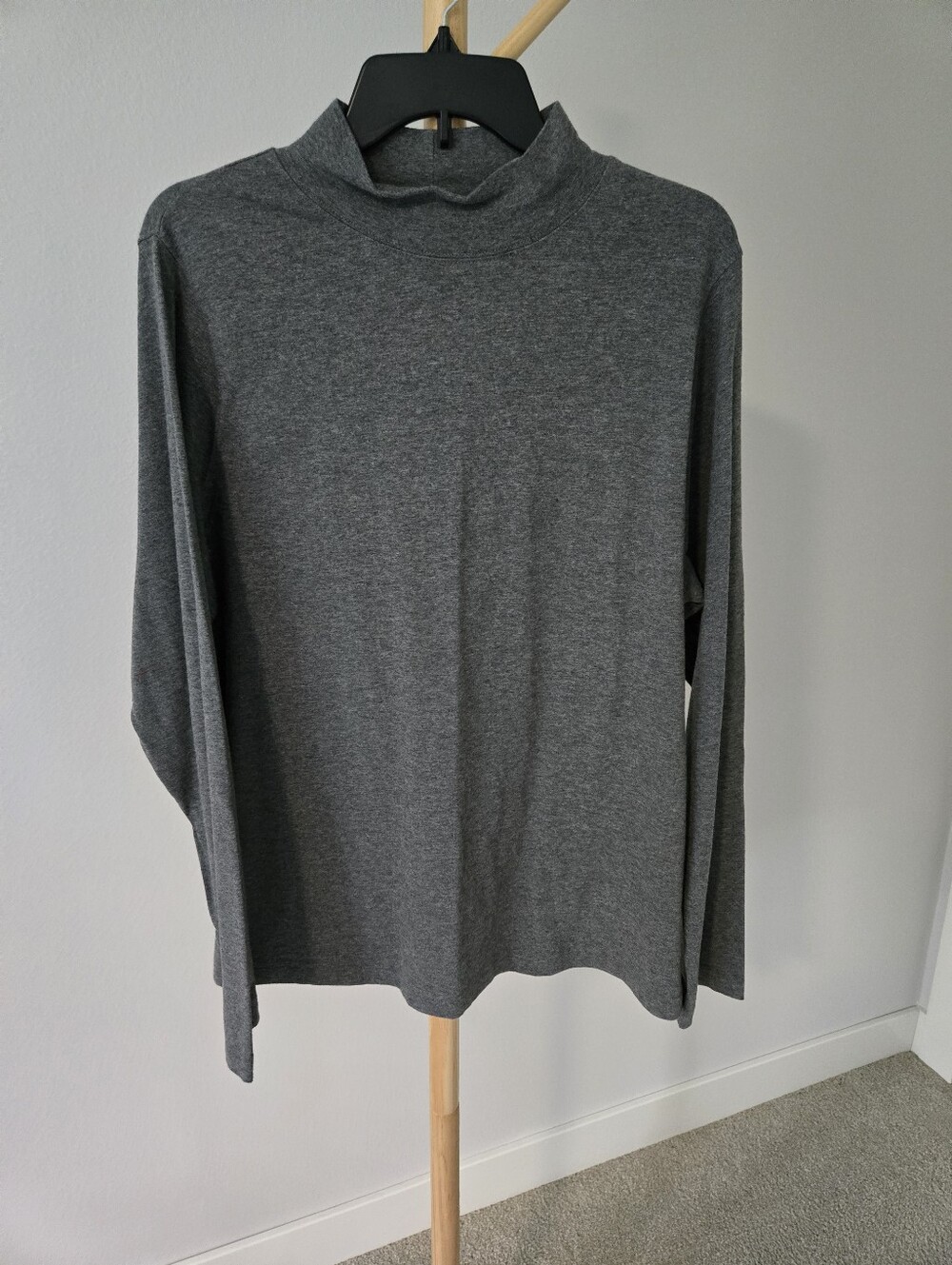 Croft & Barrow Women's Charcoal Turtleneck Sweater - 1x